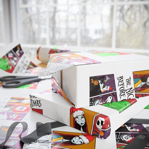 The Nightmare Before Christmas Jake, Sally, Boo, Zero and More Wrapping Paper - Picture 2 of 7